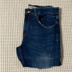 Denim & Co. Blue Distressed Skinny Jeans - Size 10